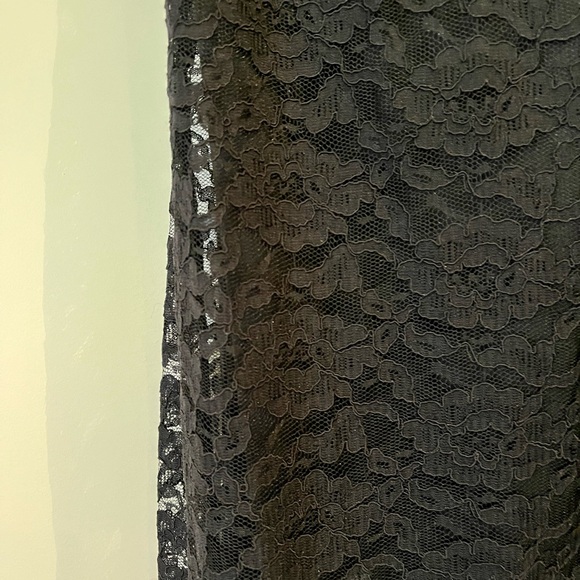 Brand new black lace dress with black lining and fringes - Picture 6 of 7